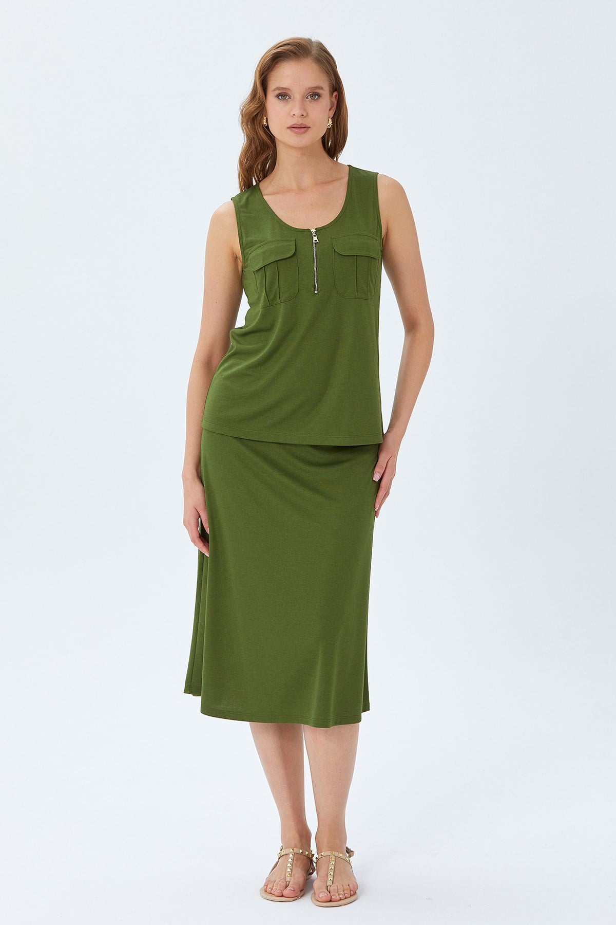 Beli Lastikli Kloş Etek 026-2012