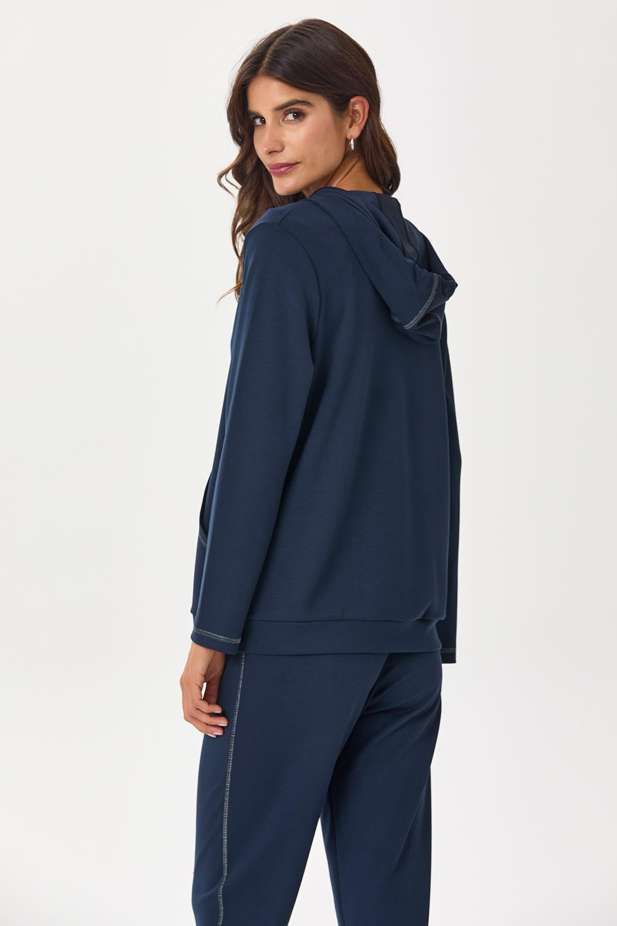 Fermuarlı Kapüşonlu ve Cepli S-Shirt 245-2100
