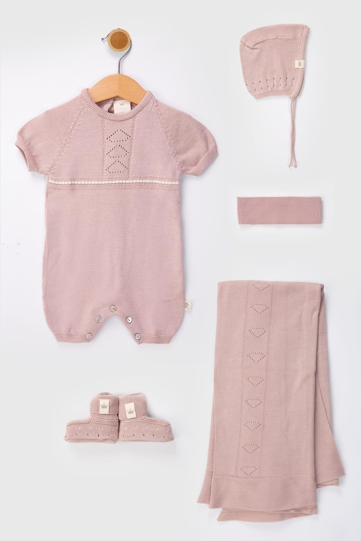 Afra Triko Unisex Bebek Örgü 5li SetAfra Triko Unisex Bebek Örgü 5li Set