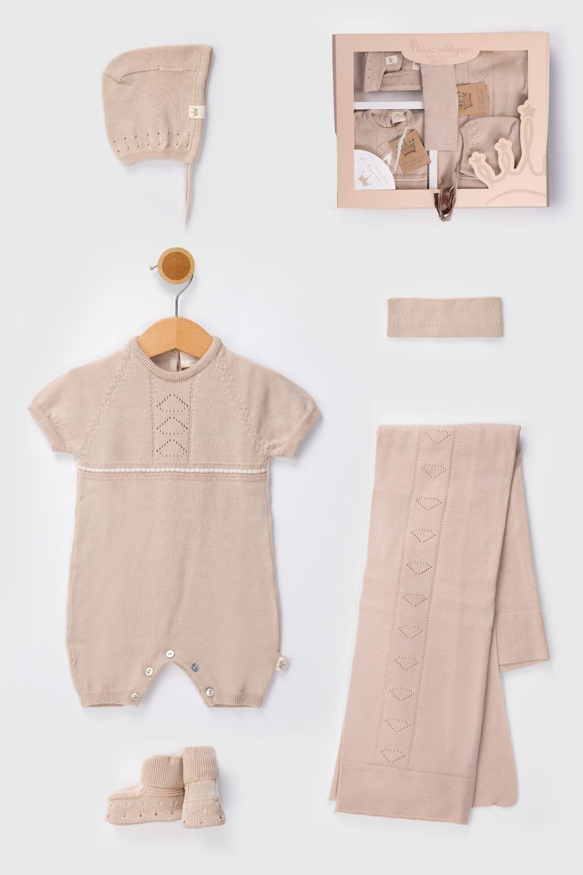 Afra Triko Unisex Bebek Örgü 5li SetAfra Triko Unisex Bebek Örgü 5li Set