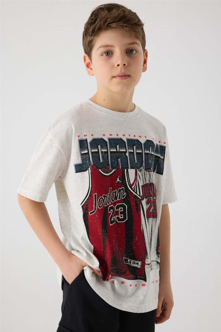 Air Jordan Boy Grey Tshirt Air Jordan Boy Grey Tshirt 