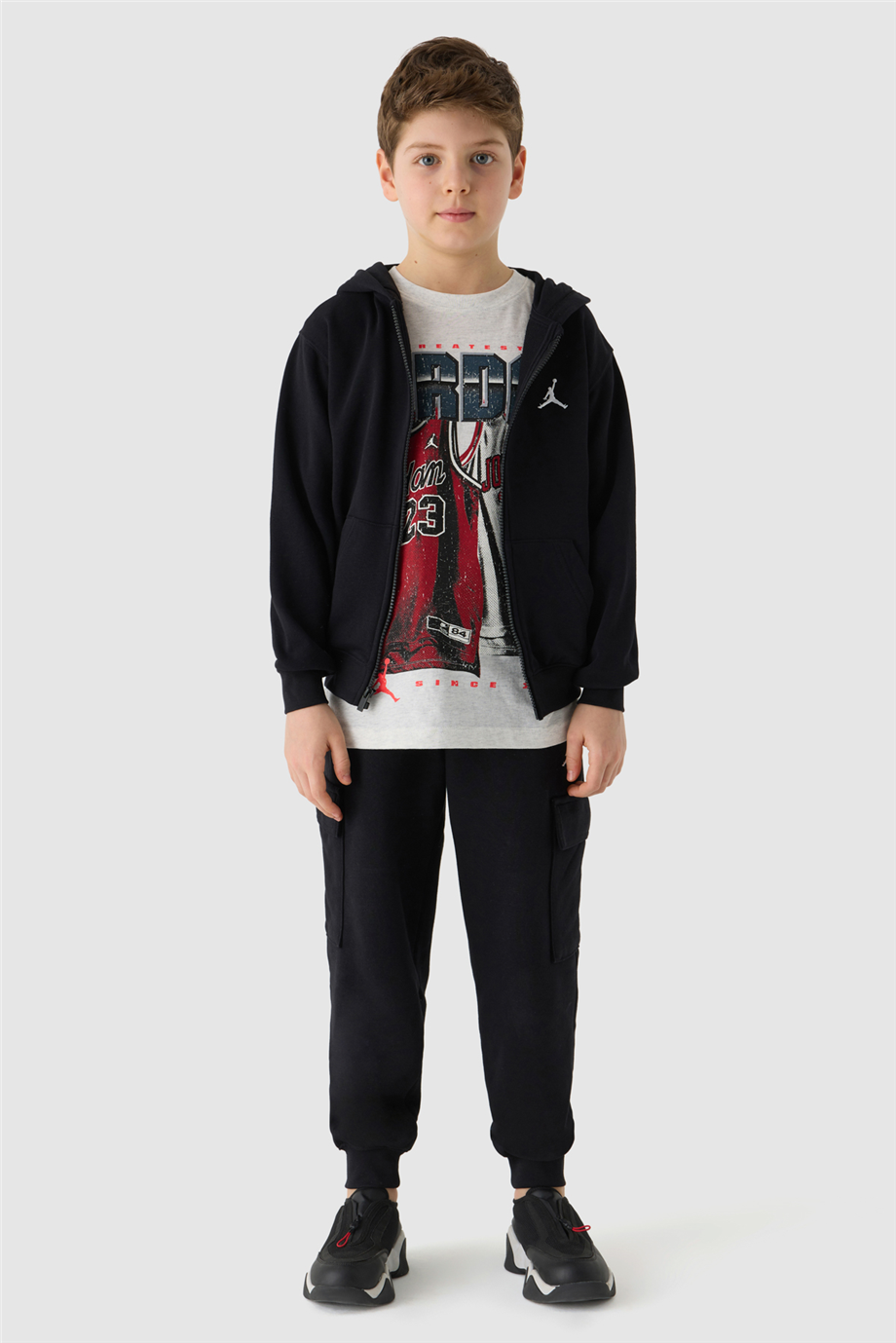 Air Jordan Erkek Çocuk Siyah Eşofman ÜstüAir Jordan Erkek Çocuk Siyah Eşofman Üstü