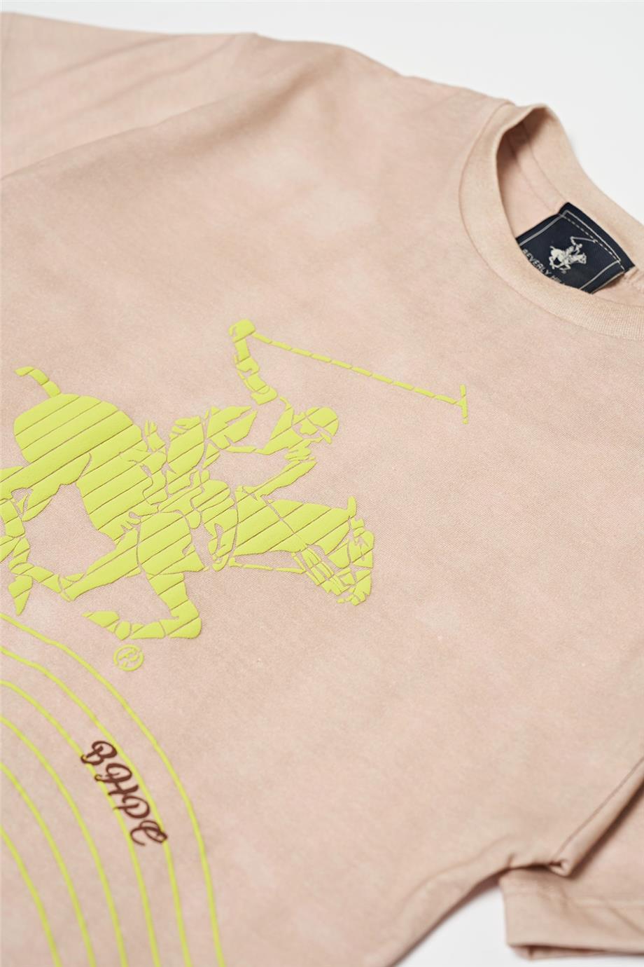 Beverly Hills Polo Club Erkek Çocuk Bej T-Shirt