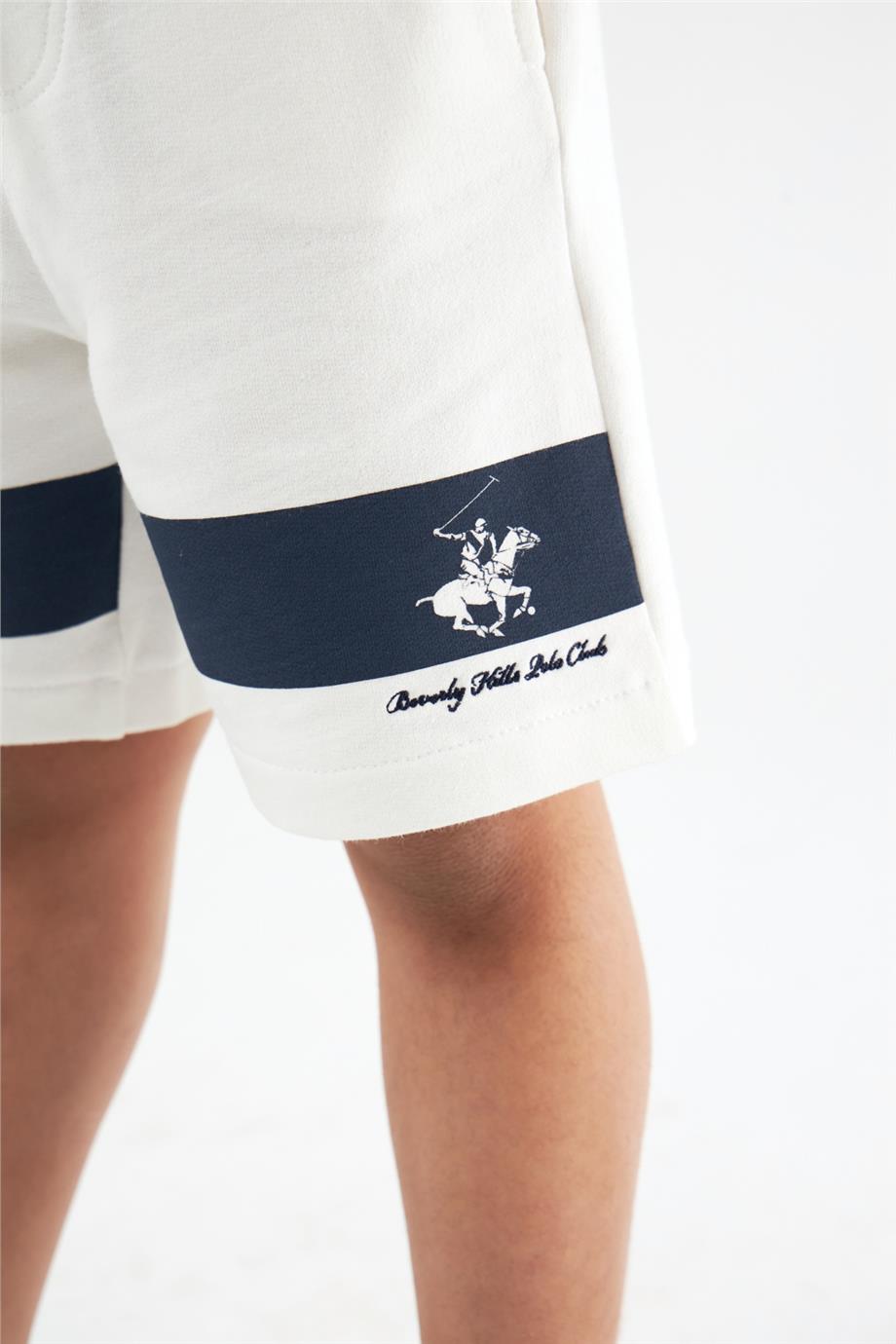 Beverly Hills Polo Club Erkek Çocuk Beyaz Şort