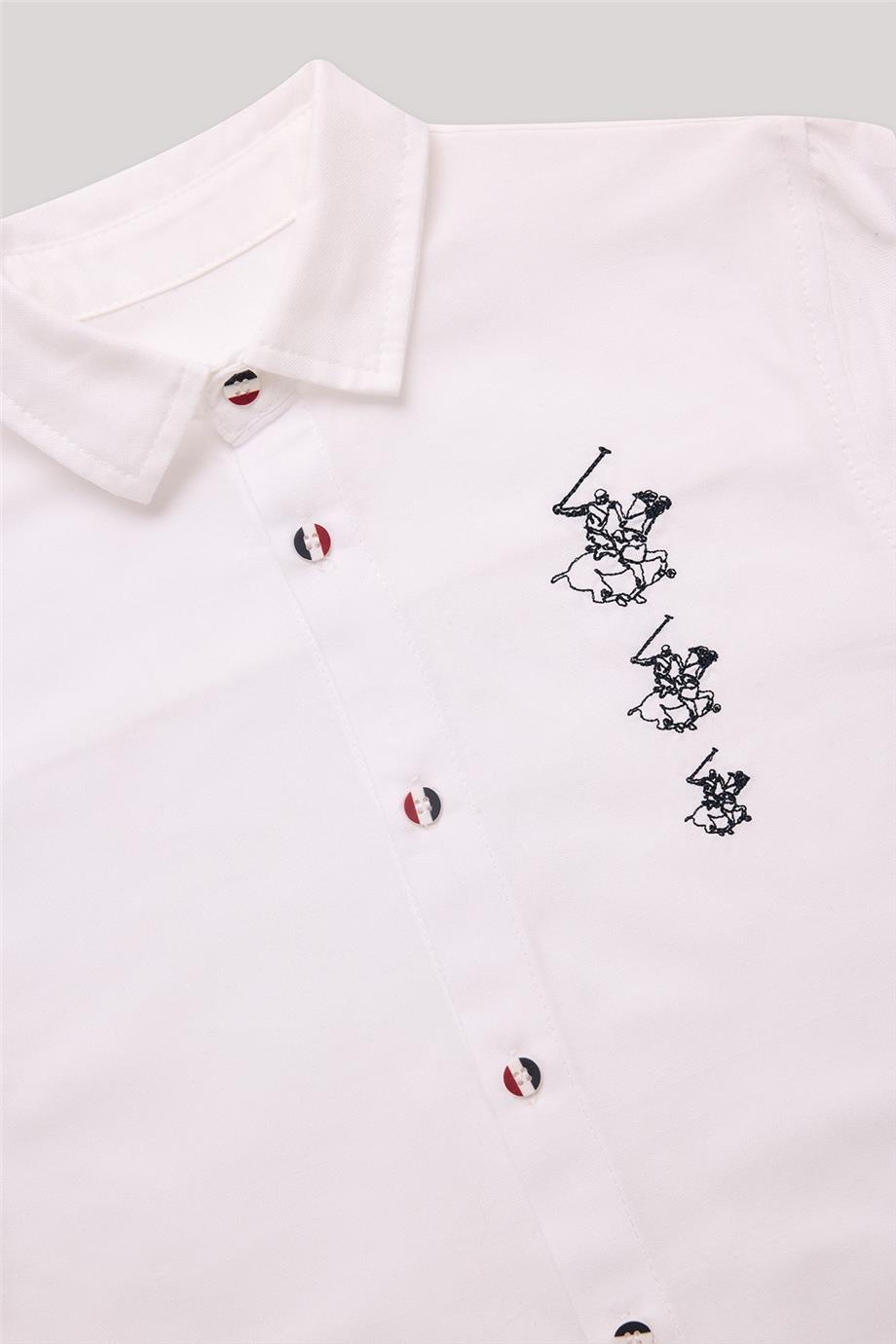 Beverly Hills Polo Club Erkek Çocuk Beyaz Gömlek