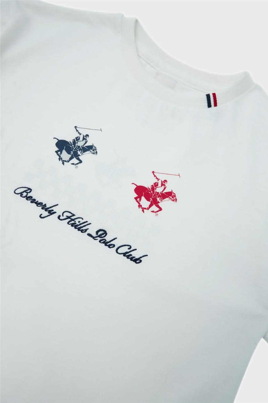 Beverly Hills Polo Club Erkek Çocuk Beyaz T-Shirt
