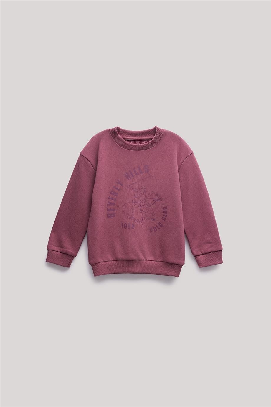 Beverly Hills Polo Club Erkek Çocuk Bordo Sweatshirt