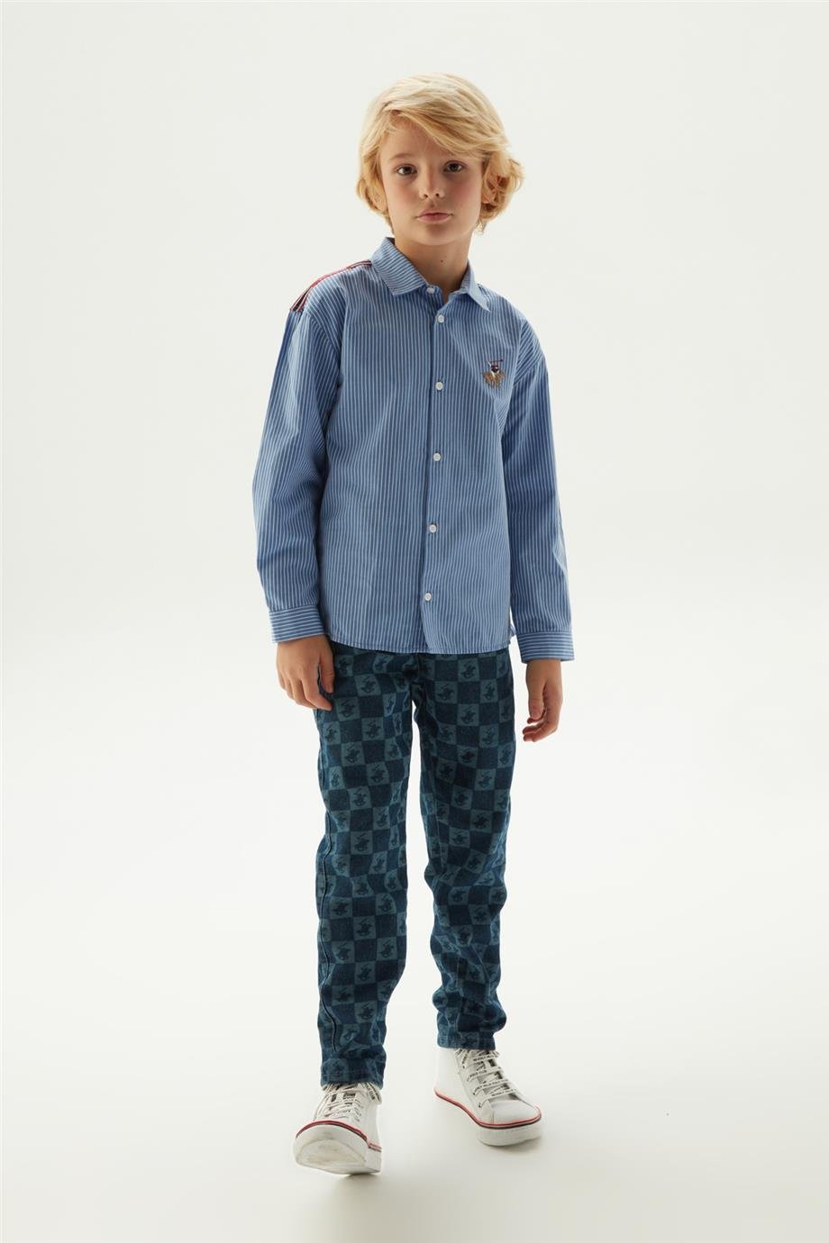 Beverly Hills Polo Club Erkek Çocuk Çizgili Gömlek