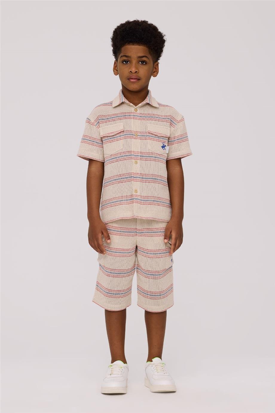 Beverly Hills Polo Club Erkek Çocuk Çizgili GömlekBeverly Hills Polo Club Erkek Çocuk Çizgili Gömlek