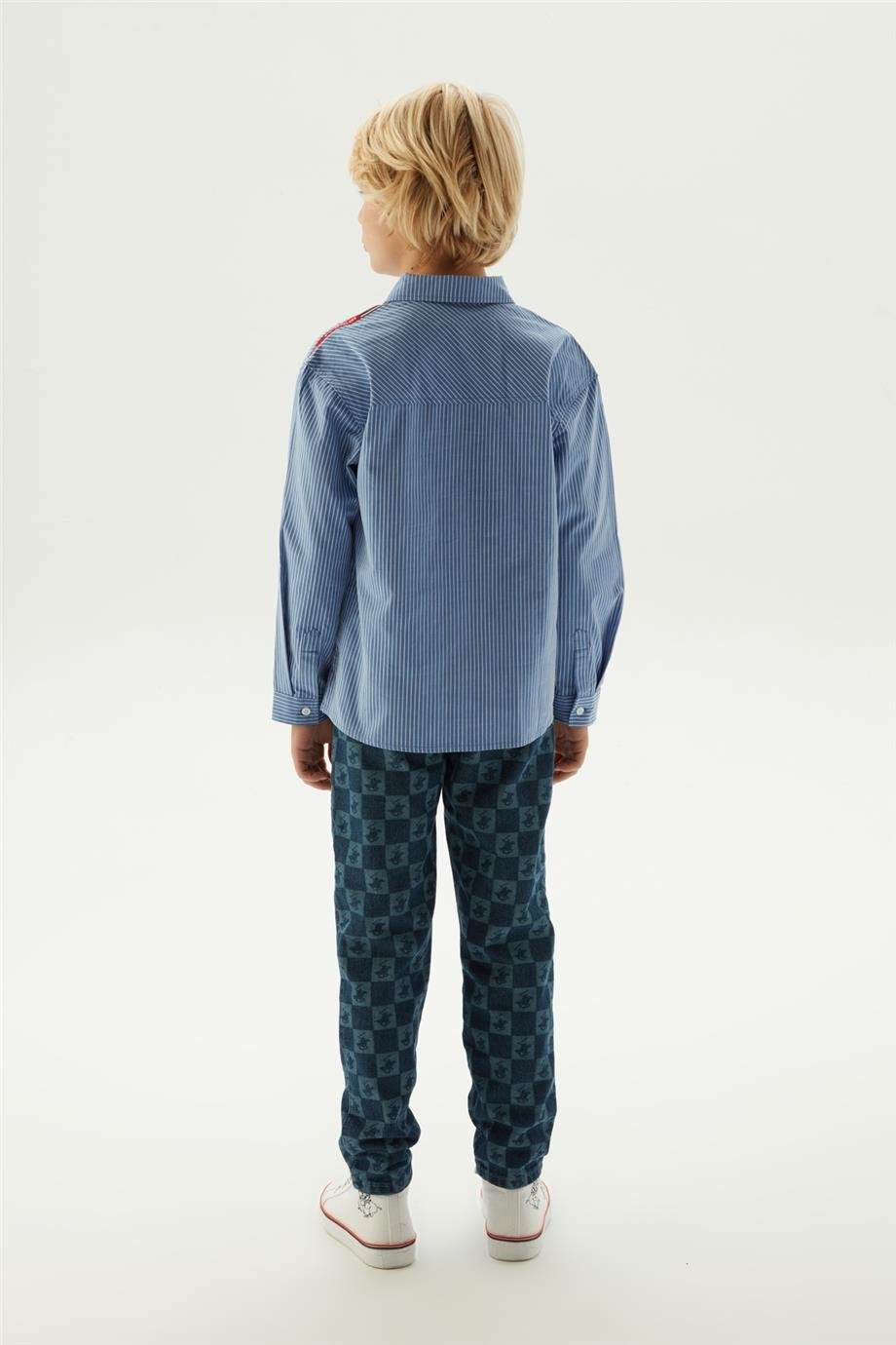 Beverly Hills Polo Club Erkek Çocuk Çizgili Gömlek