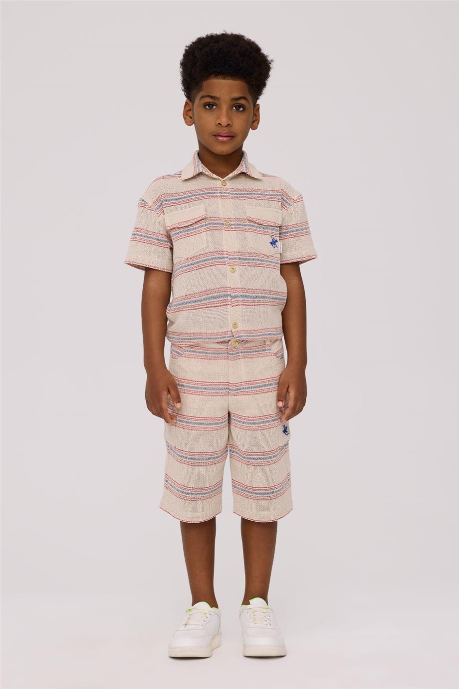 Beverly Hills Polo Club Erkek Çocuk Çizgili ŞortBeverly Hills Polo Club Erkek Çocuk Çizgili Şort