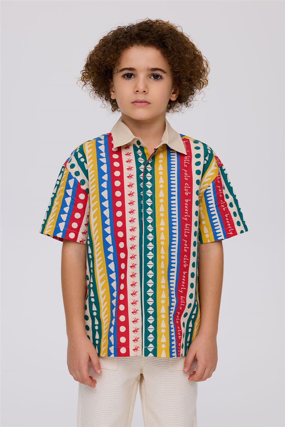 Beverly Hills Polo Club Erkek Çocuk Desenli GömlekBeverly Hills Polo Club Erkek Çocuk Desenli Gömlek