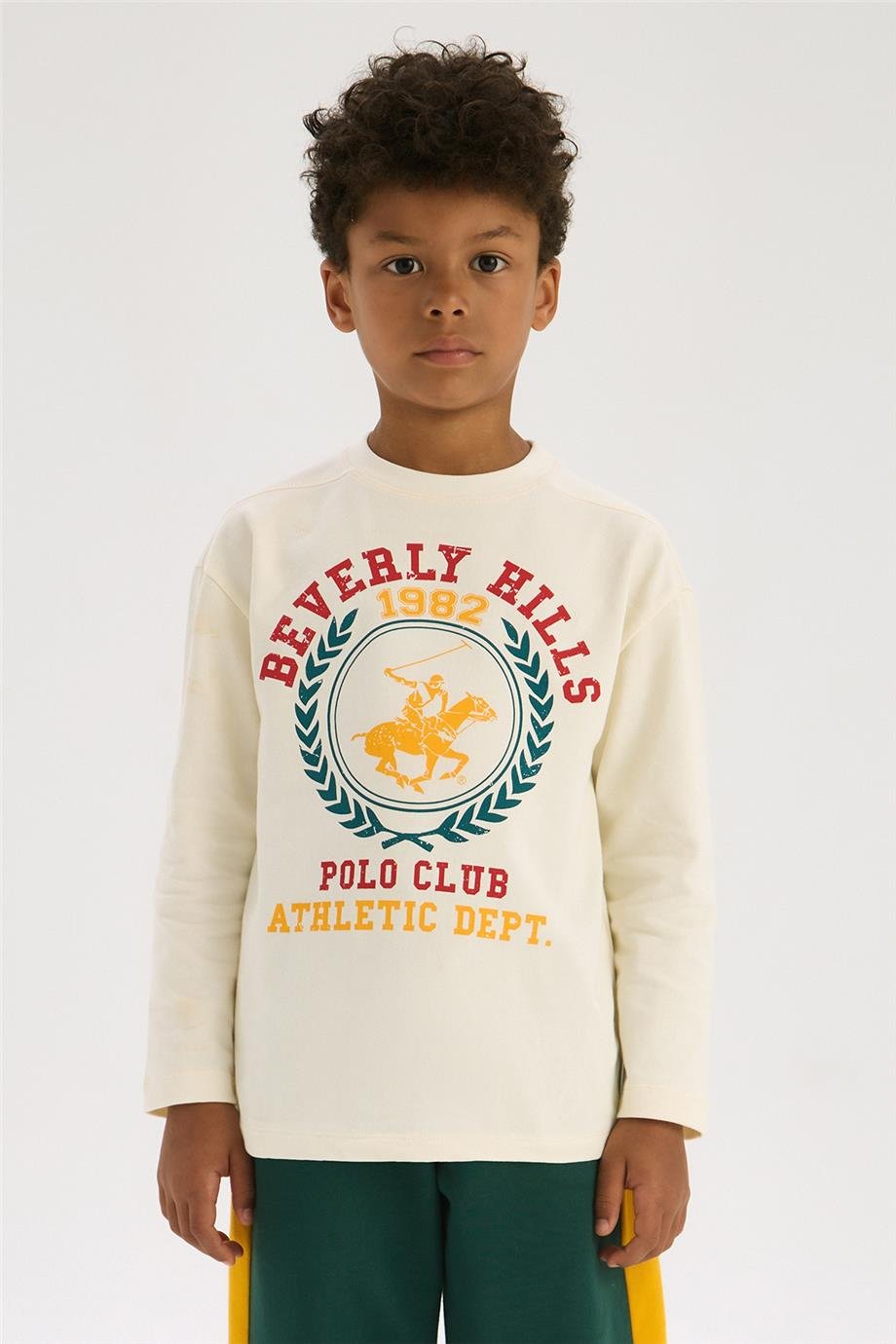 Beverly Hills Polo Club Erkek Çocuk Ekru TişörtBeverly Hills Polo Club Erkek Çocuk Ekru Tişört