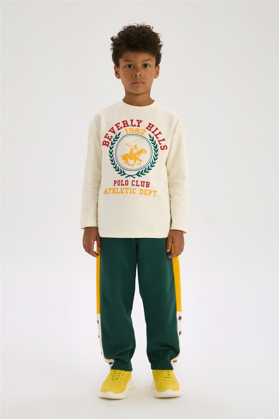 Beverly Hills Polo Club Erkek Çocuk Ekru TişörtBeverly Hills Polo Club Erkek Çocuk Ekru Tişört
