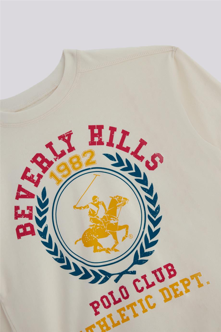 Beverly Hills Polo Club Erkek Çocuk Ekru TişörtBeverly Hills Polo Club Erkek Çocuk Ekru Tişört