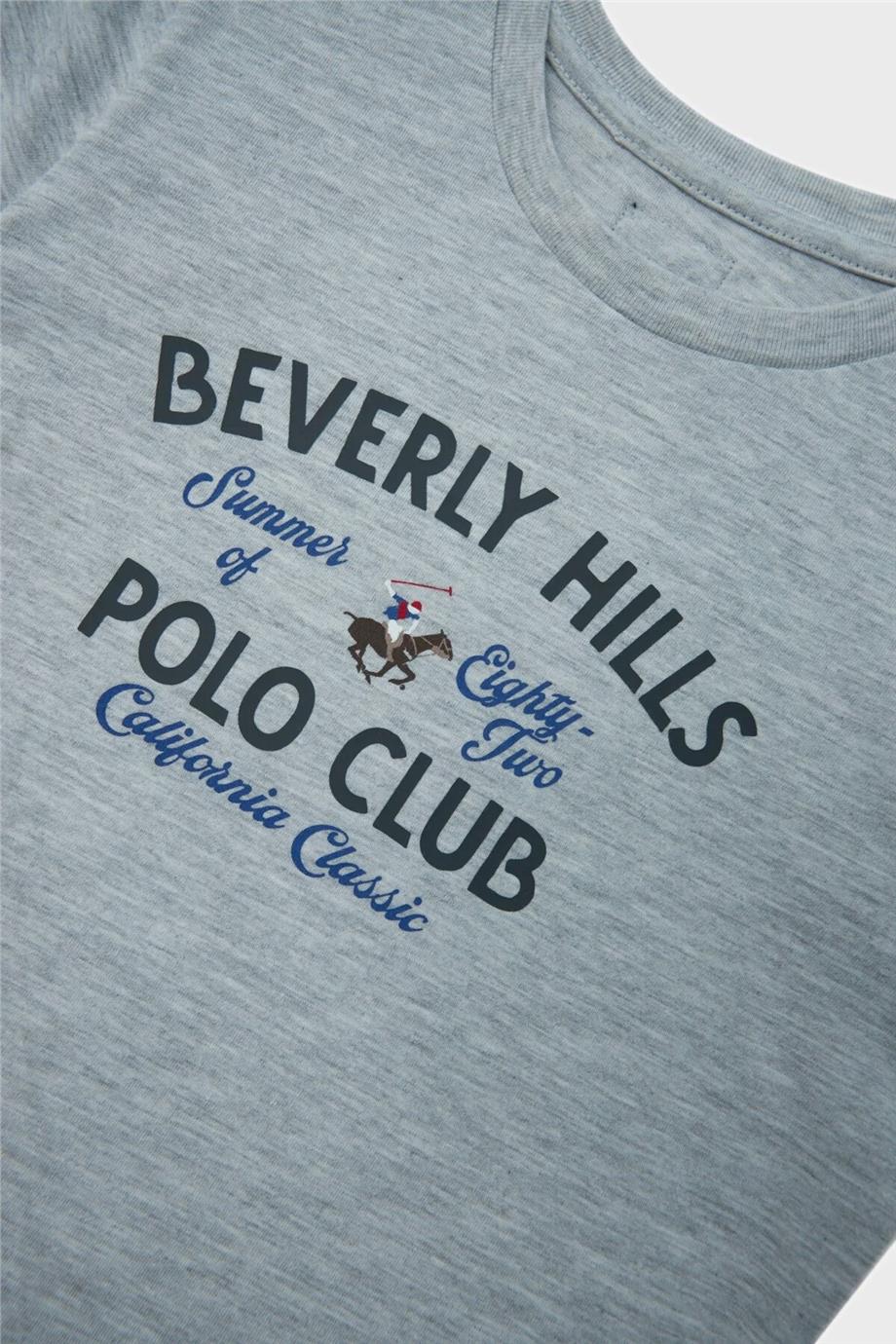 Beverly Hills Polo Club Erkek Çocuk Gri T-Shirt