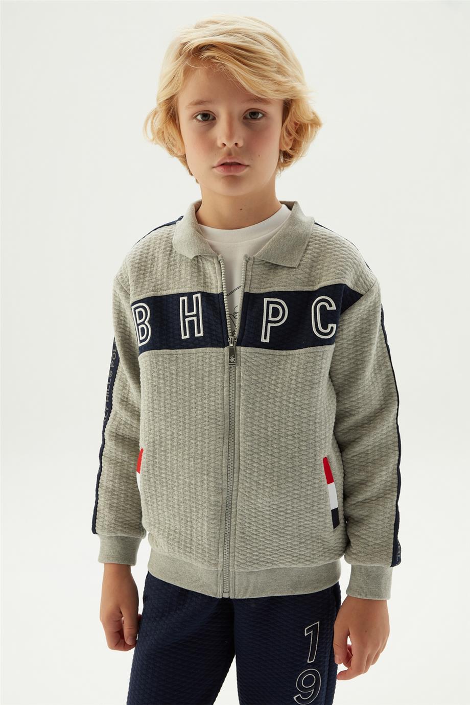 Beverly Hills Polo Club Erkek Çocuk Gri Eşofman Üstü