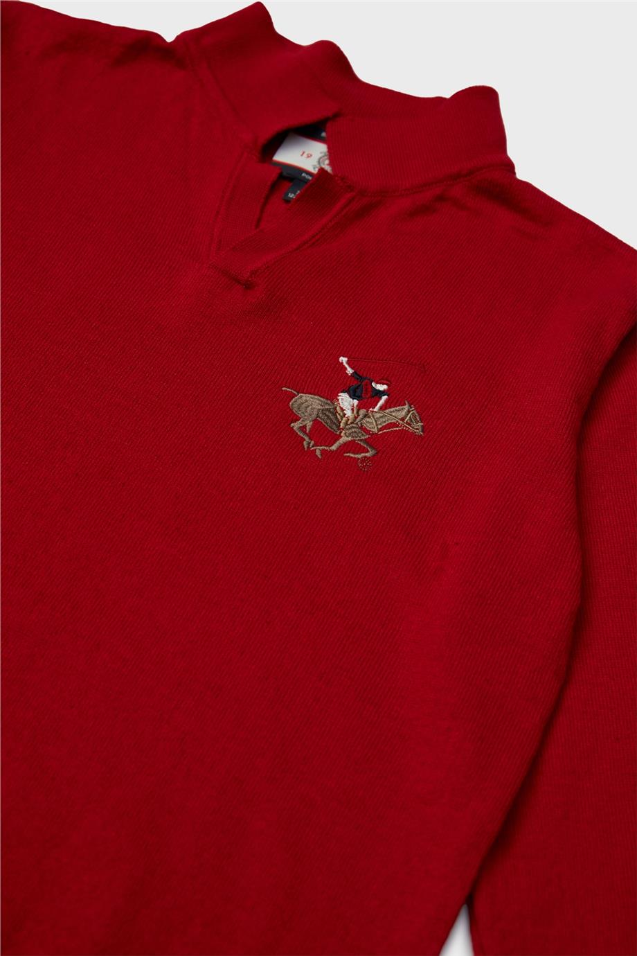 Beverly Hills Polo Club Erkek Çocuk Kırmızı Kazak