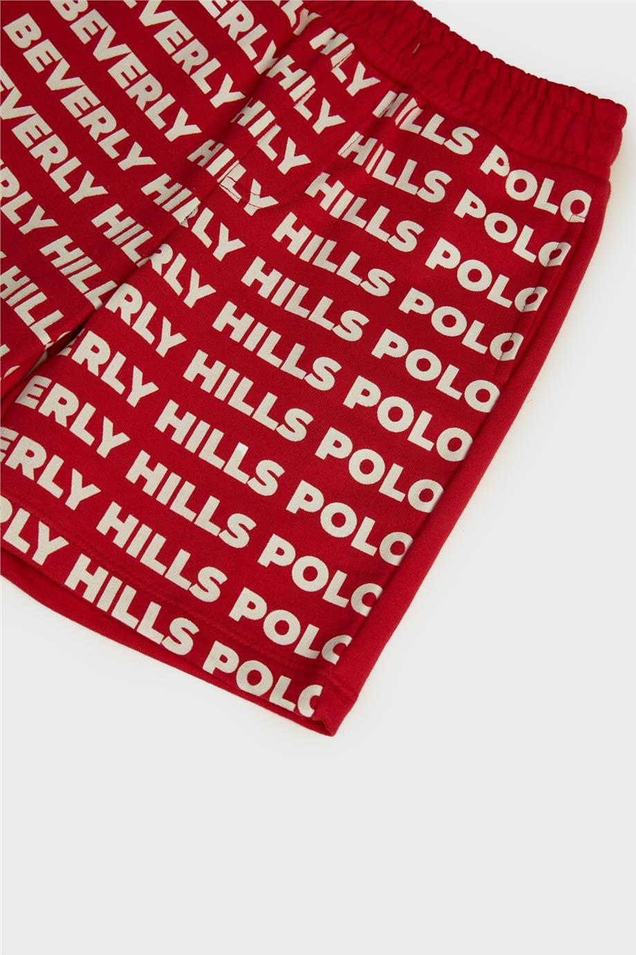 Beverly Hills Polo Club Erkek Çocuk Kırmızı Şort