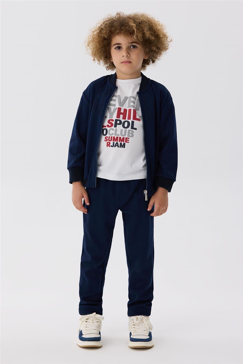 Beverly Hills Polo Club Erkek Çocuk Lacivert Eşofman Üstü