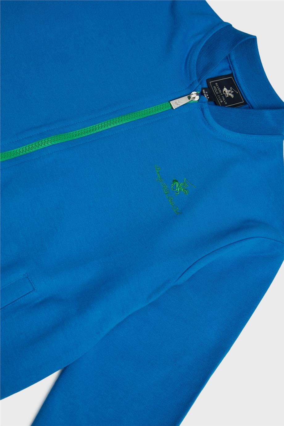 Beverly Hills Polo Club Erkek Çocuk Mavi Eşofman Üstü