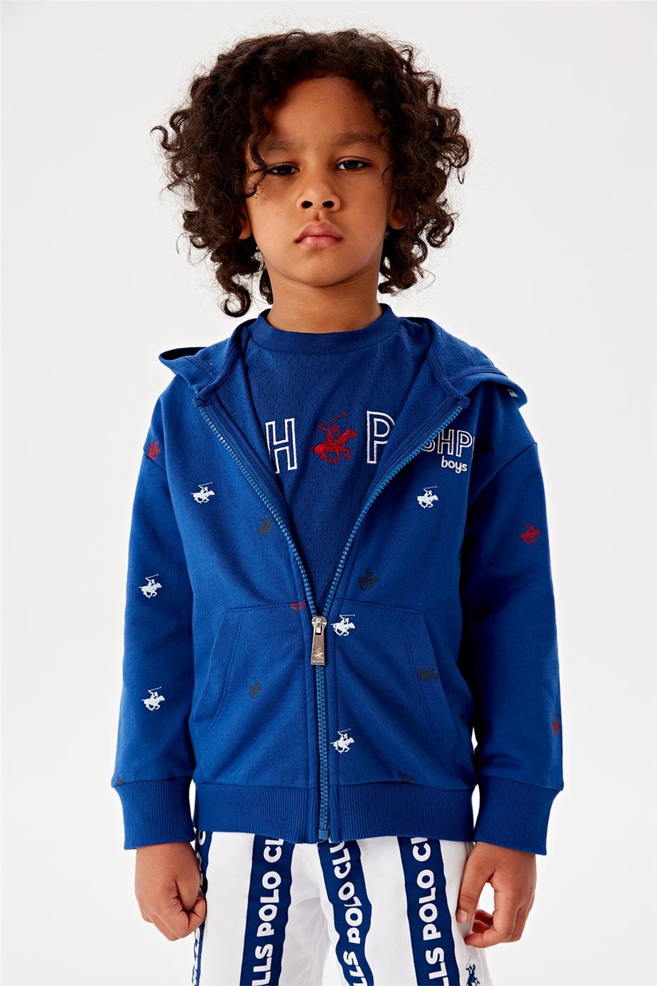 Beverly Hills Polo Club Erkek Çocuk Mavi Eşofman Üstü