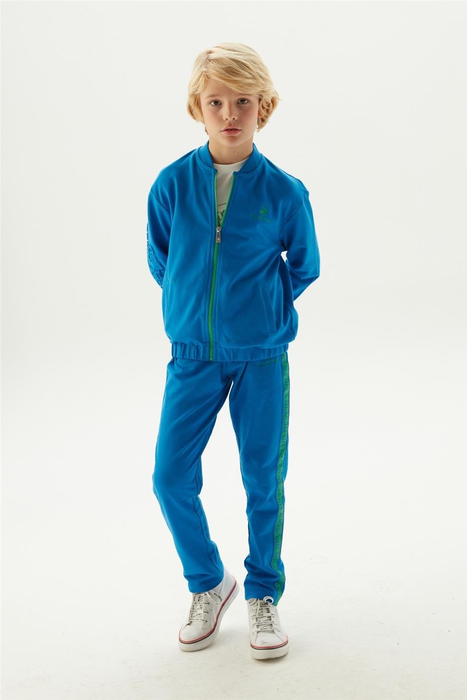 Beverly Hills Polo Club Erkek Çocuk Mavi Eşofman Üstü