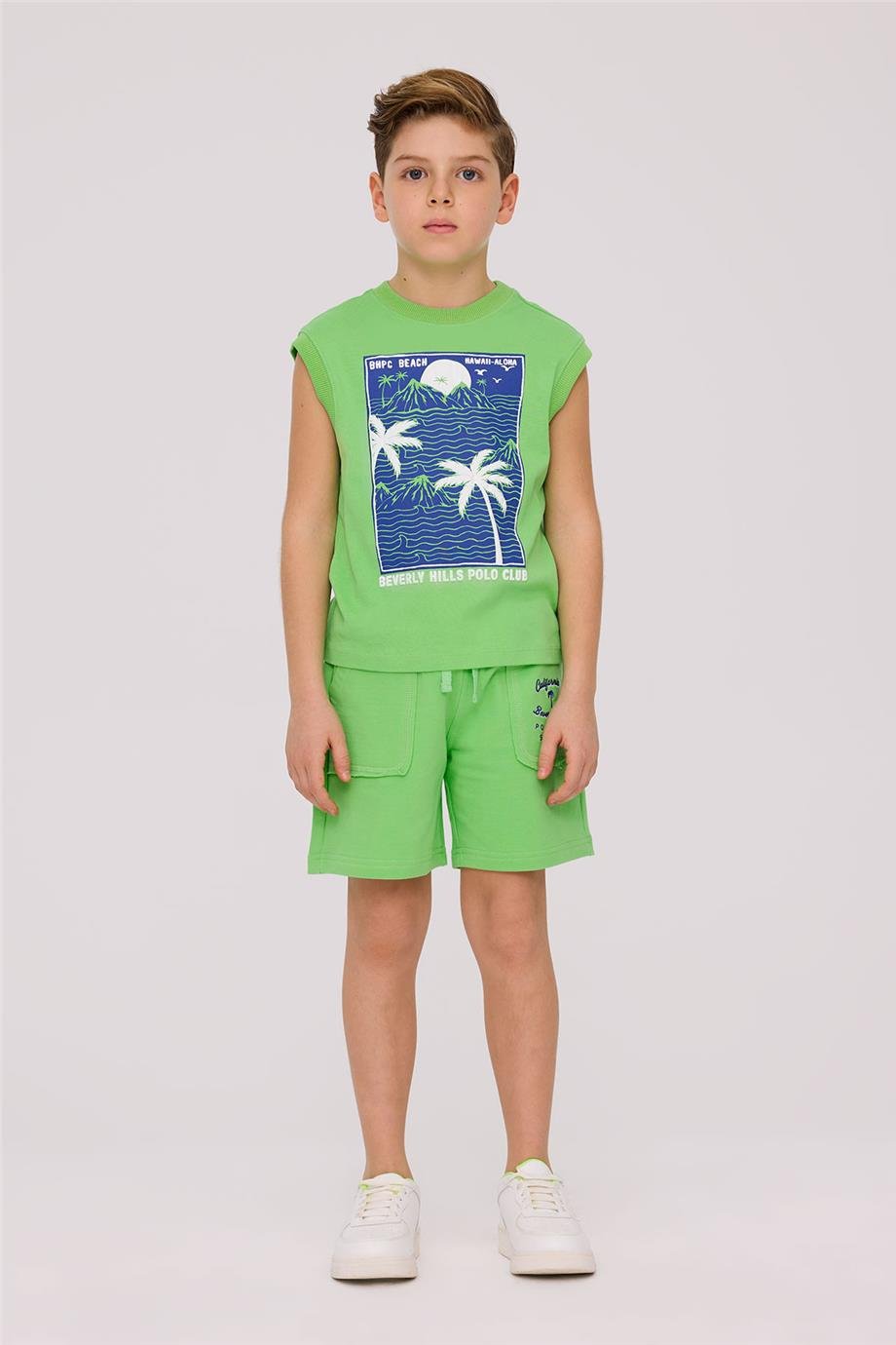 Beverly Hills Polo Club Boy Green Undershirt Beverly Hills Polo Club Boy Green Undershirt 