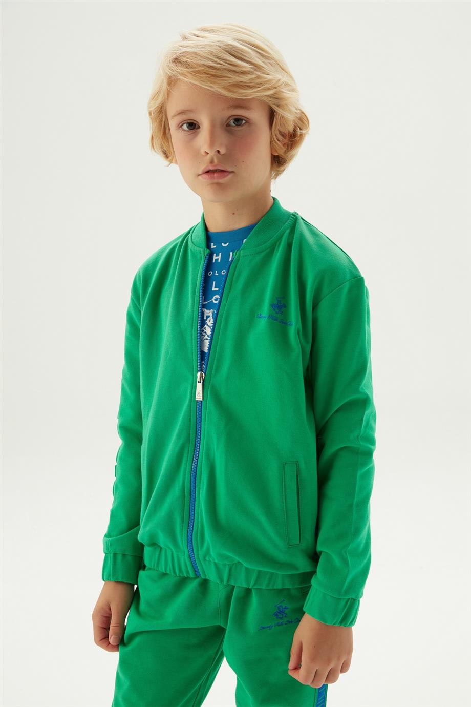 Beverly Hills Polo Club Erkek Çocuk Yeşil Eşofman Üstü