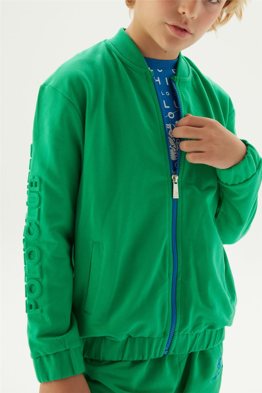 Beverly Hills Polo Club Erkek Çocuk Yeşil Eşofman Üstü