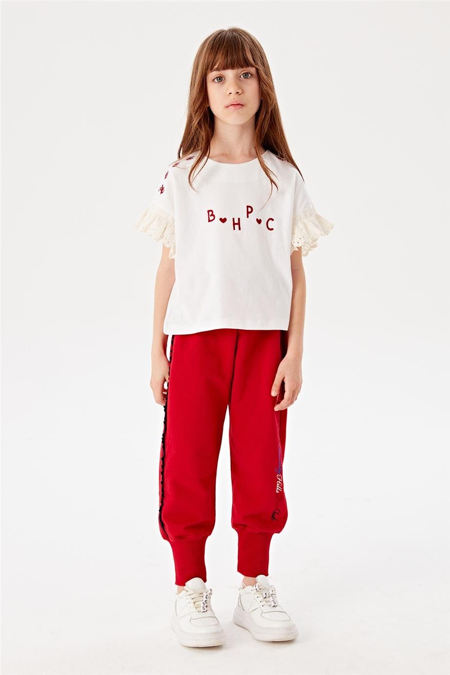 Beverly Hills Polo Club Kız Çocuk Beyaz T-Shirt