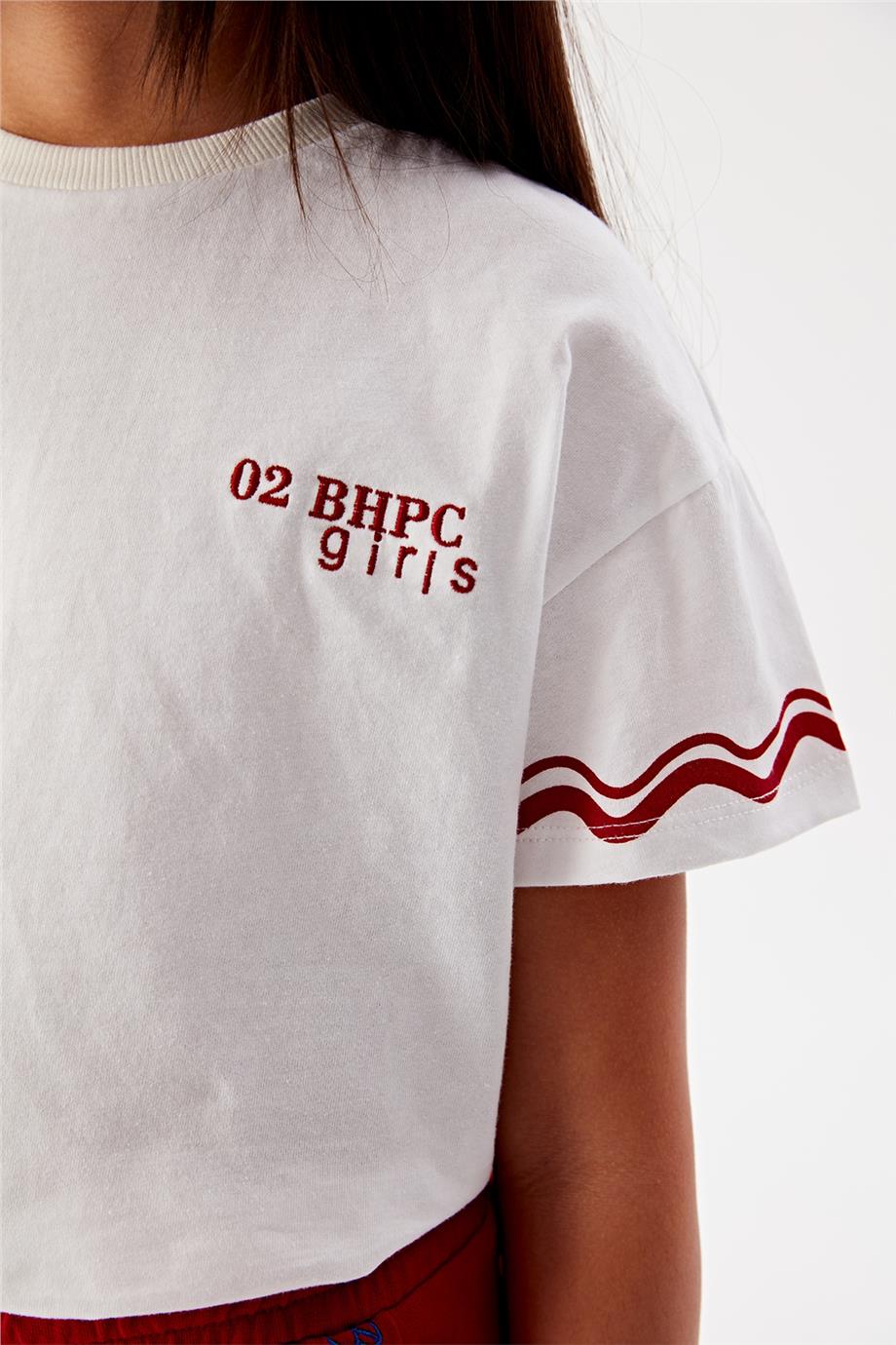 Beverly Hills Polo Club Kız Çocuk Beyaz T-Shirt