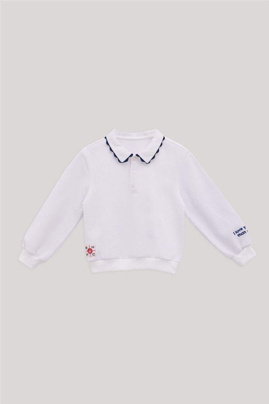 Beverly Hills Polo Club Kız Çocuk Beyaz T-Shirt