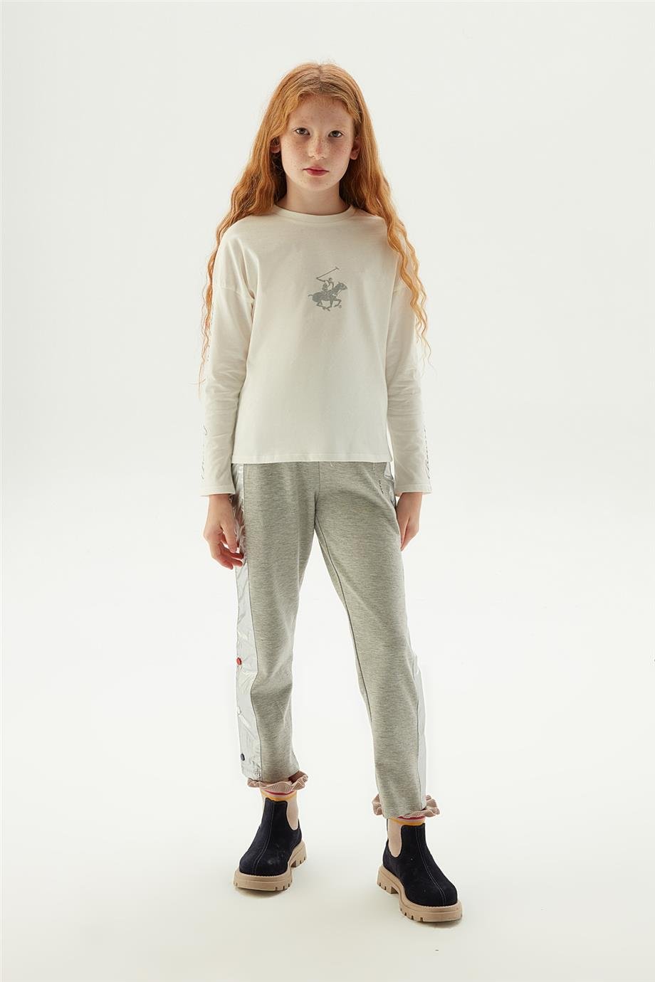 Beverly Hills Polo Club Kız Çocuk Beyaz T-Shirt