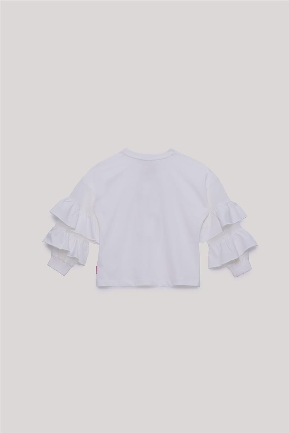 Beverly Hills Polo Club Kız Çocuk Beyaz T-Shirt