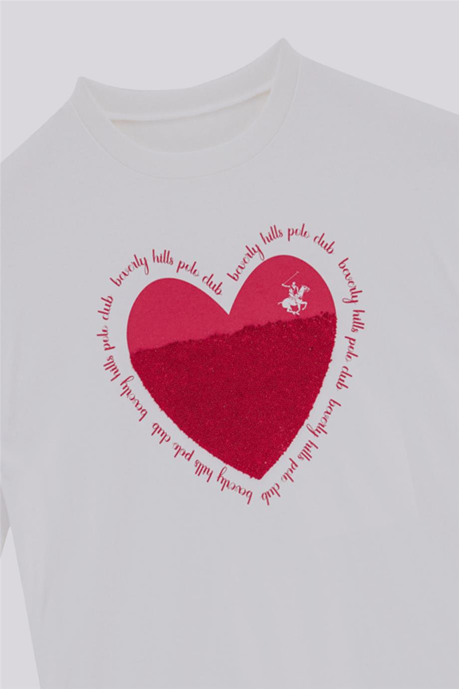 Beverly Hills Polo Club Kız Çocuk Beyaz TshirtBeverly Hills Polo Club Kız Çocuk Beyaz Tshirt