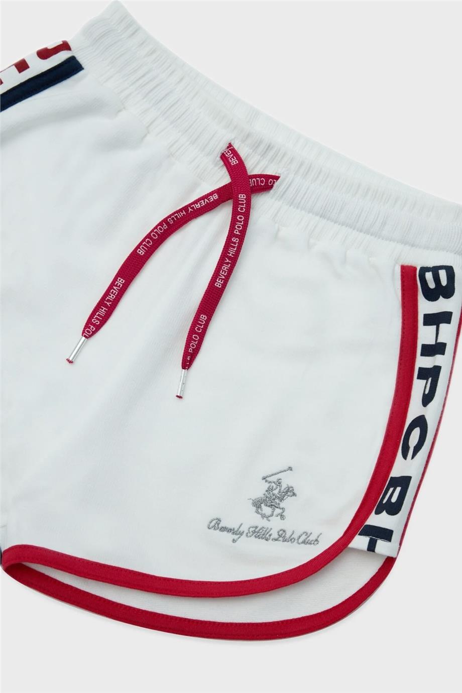 Beverly Hills Polo Club Kız Çocuk Beyaz Şort