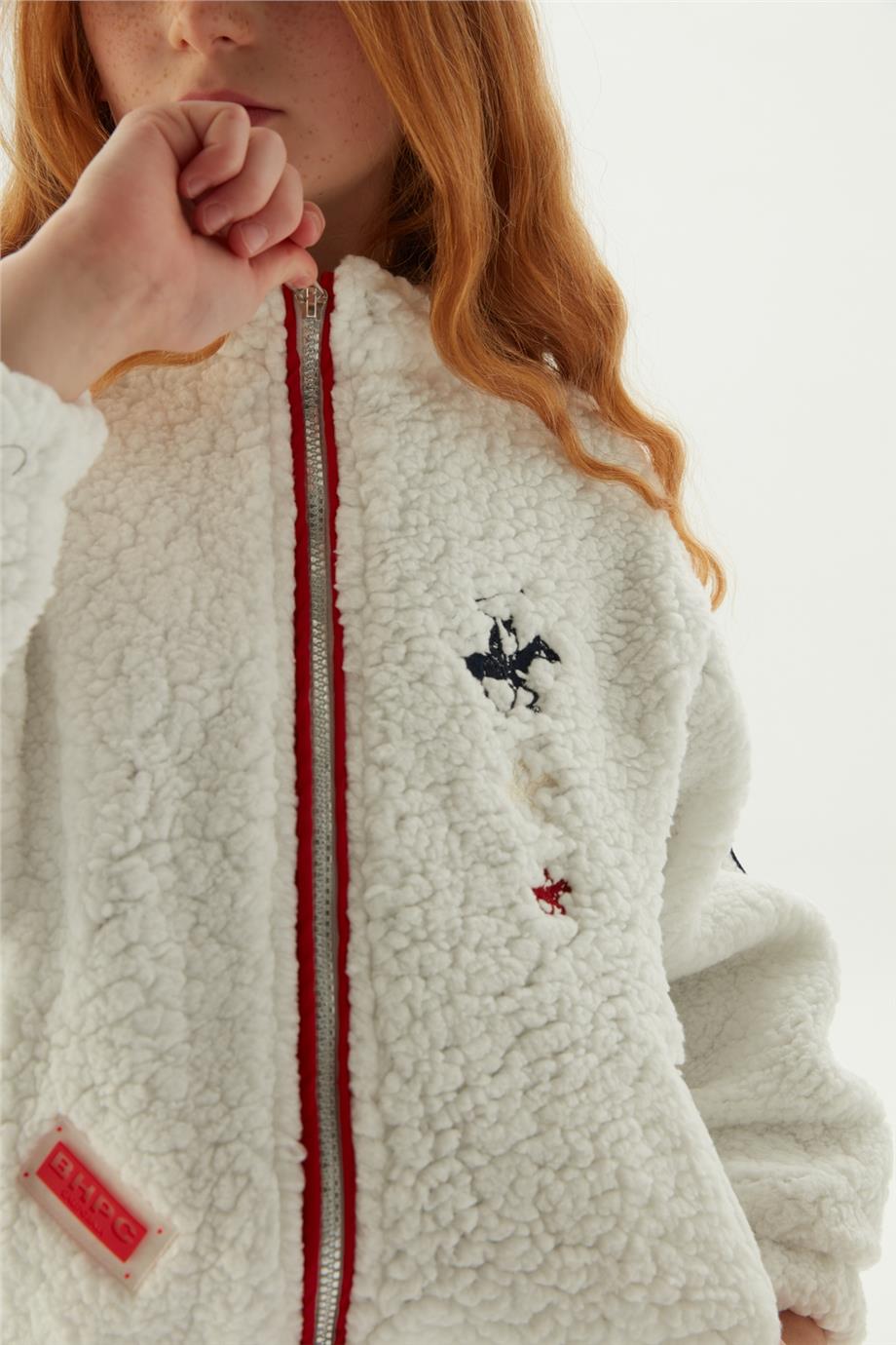 Beverly Hills Polo Club Kız Çocuk Beyaz Ceket