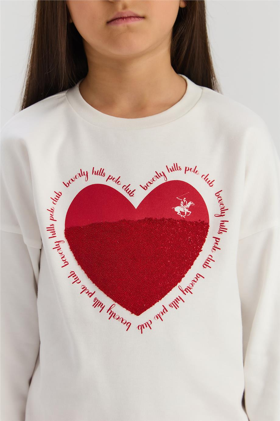 Beverly Hills Polo Club Kız Çocuk Beyaz TshirtBeverly Hills Polo Club Kız Çocuk Beyaz Tshirt