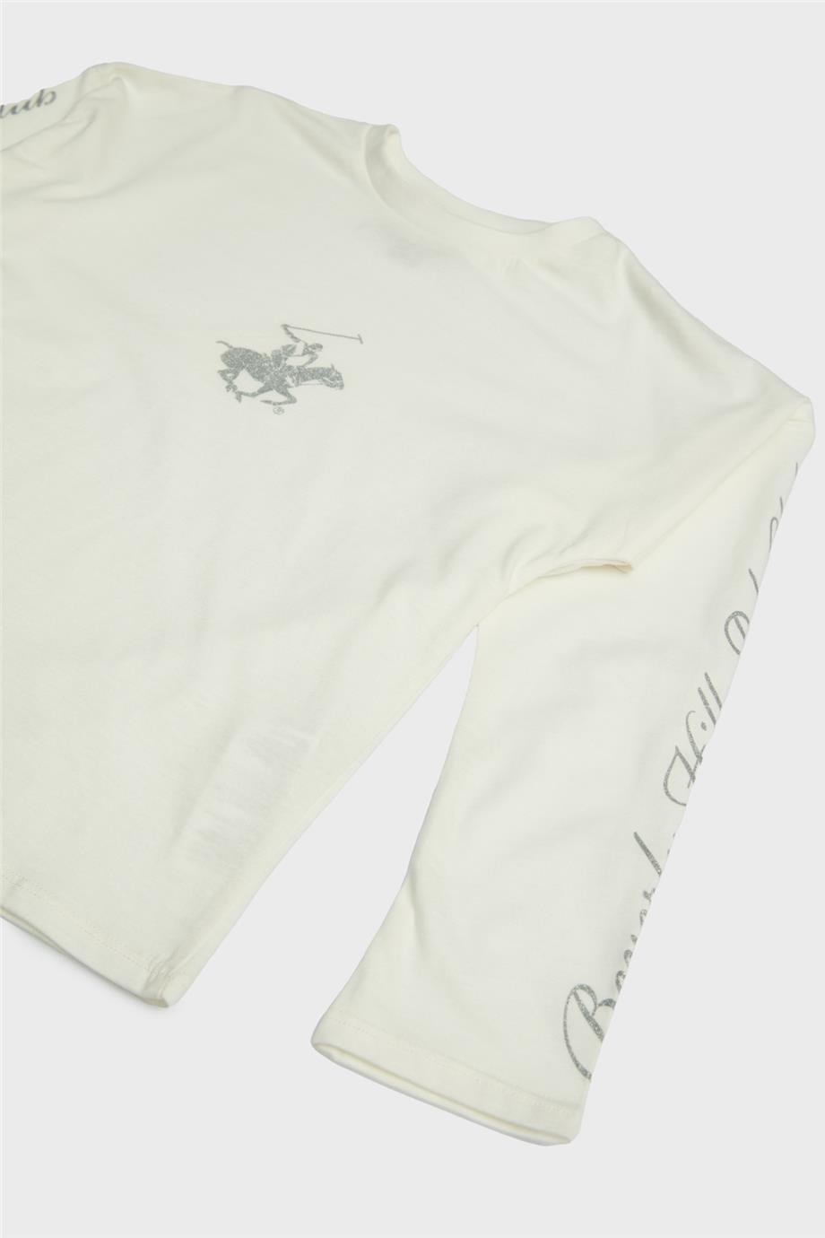 Beverly Hills Polo Club Kız Çocuk Beyaz T-Shirt