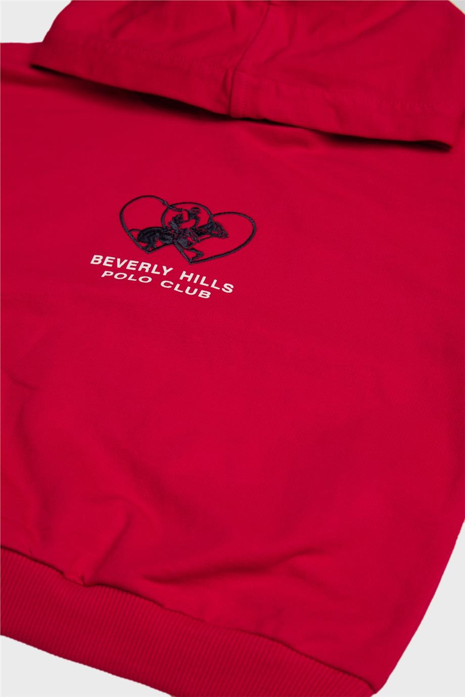 Beverly Hills Polo Club Kız Çocuk Bordo Sweatshirt