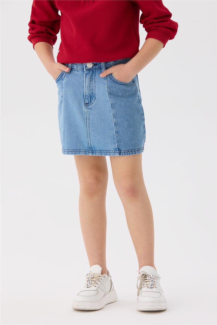 Beverly Hills Polo Club Kız Çocuk Denim Etek
