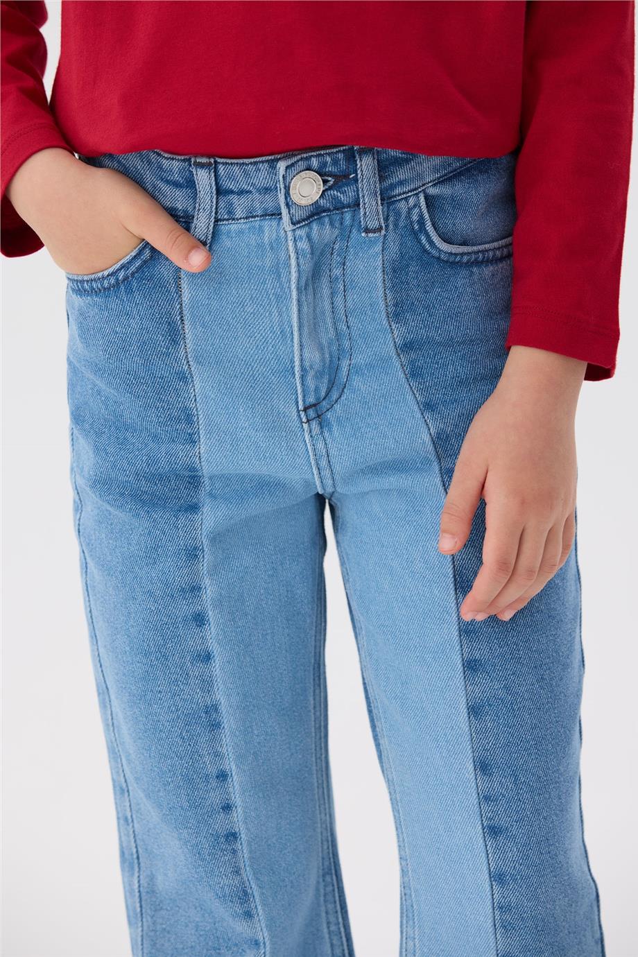 Beverly Hills Polo Club Kız Çocuk Denim Pantolon