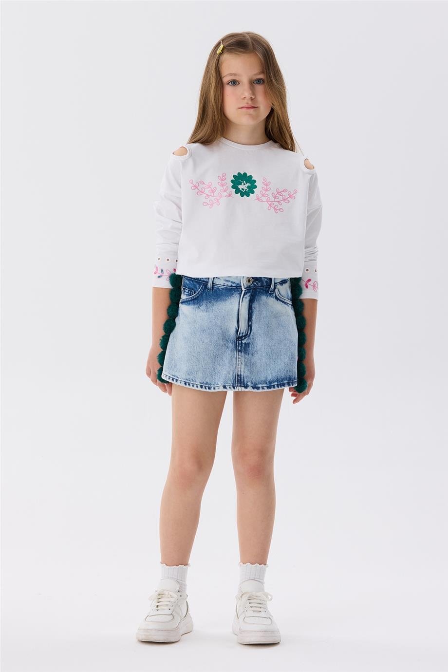 Beverly Hills Polo Club Kız Çocuk Denim Etek