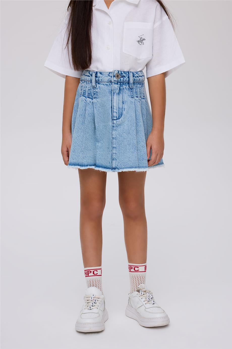 Beverly Hills Polo Club Kız Çocuk Denim EtekBeverly Hills Polo Club Kız Çocuk Denim Etek