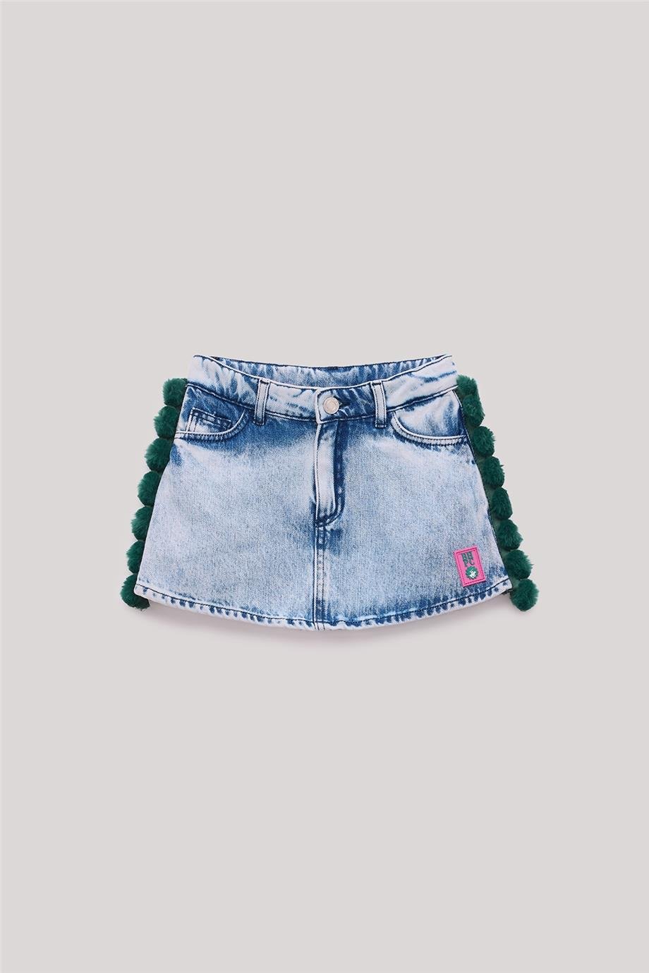 Beverly Hills Polo Club Kız Çocuk Denim Etek