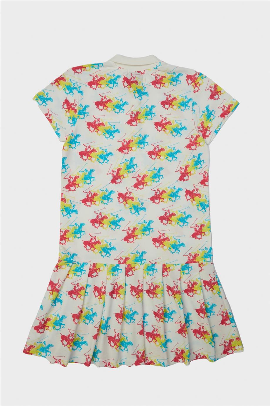 Beverly Hills Polo Club Kız Çocuk Desenli Elbise