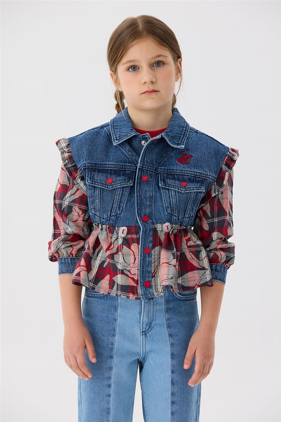 Beverly Hills Polo Club Kız Çocuk Desenli Ceket