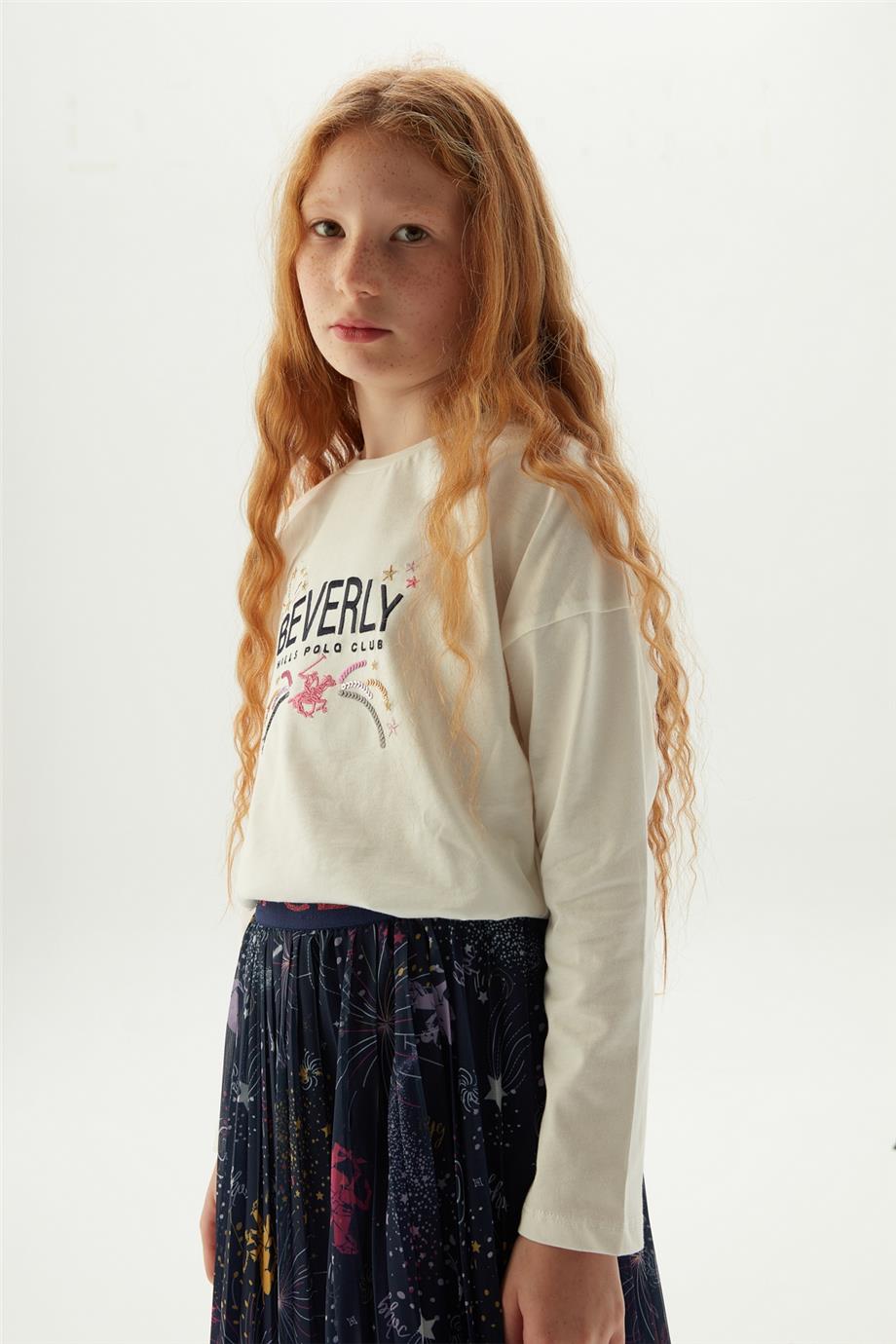 Beverly Hills Polo Club Kız Çocuk Desenli Etek