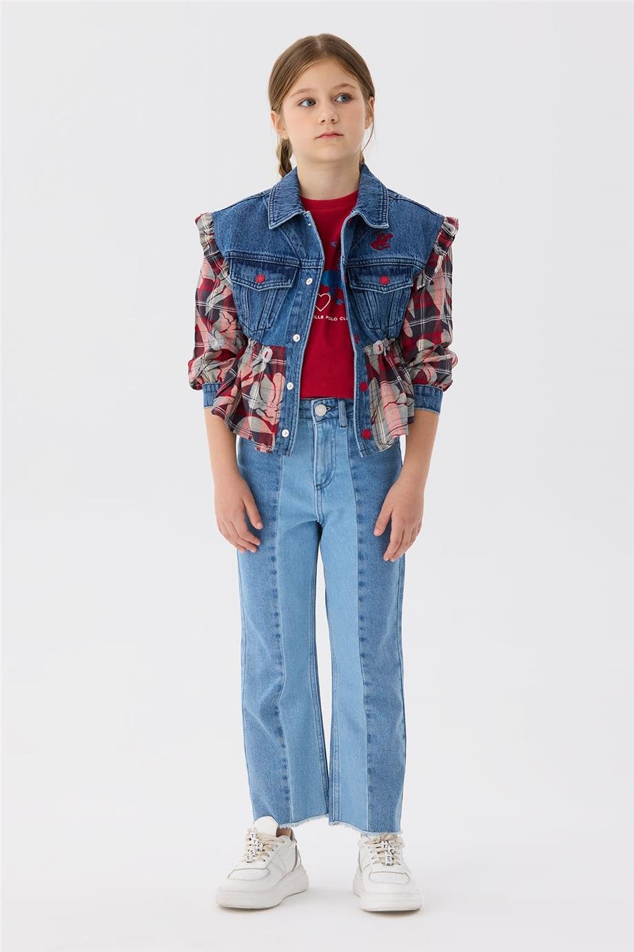 Beverly Hills Polo Club Kız Çocuk Desenli Ceket